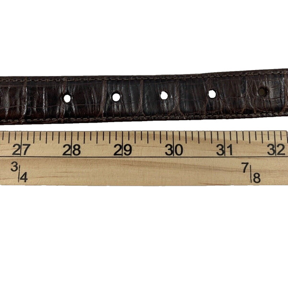 Brighton Belt Womens Medium 30 Dark Brown Leather Golf Silvertone Buckle C3008 - Picture 10 of 13